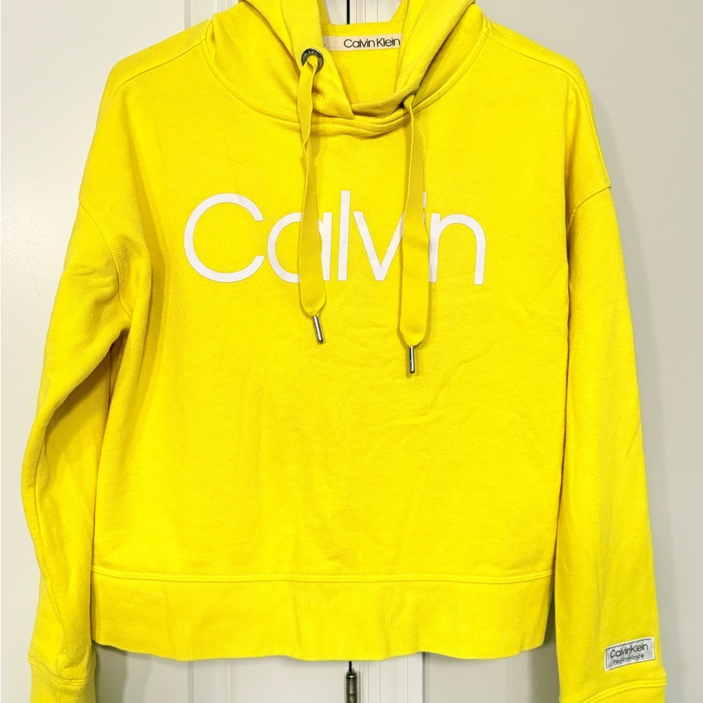 Calvin Klein Women's Bright Yellow Cowl Neck Sweater